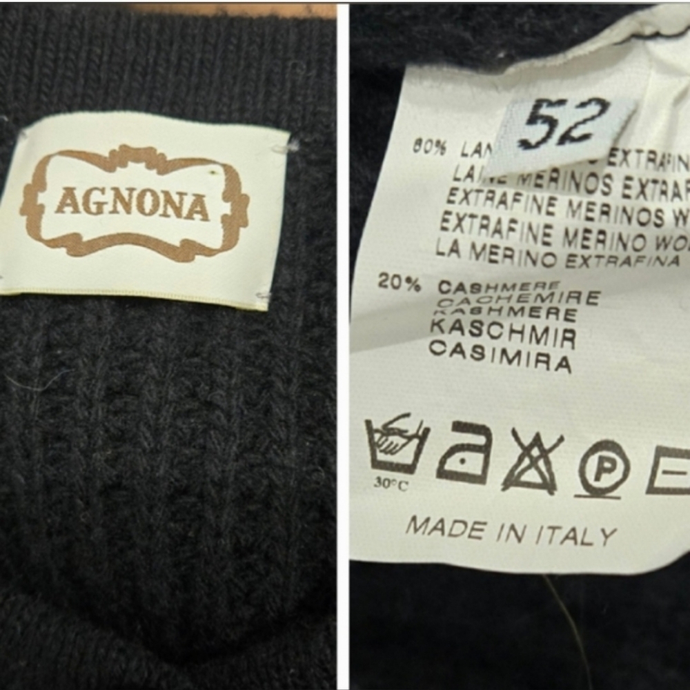 Luxury Designer Agnona Wool/Cashmere Cardigan Size L/XL - Picture 10 of 10
